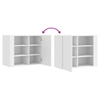 Armadietto a Muro Bianco 75x35x60 cm in Truciolato 848423