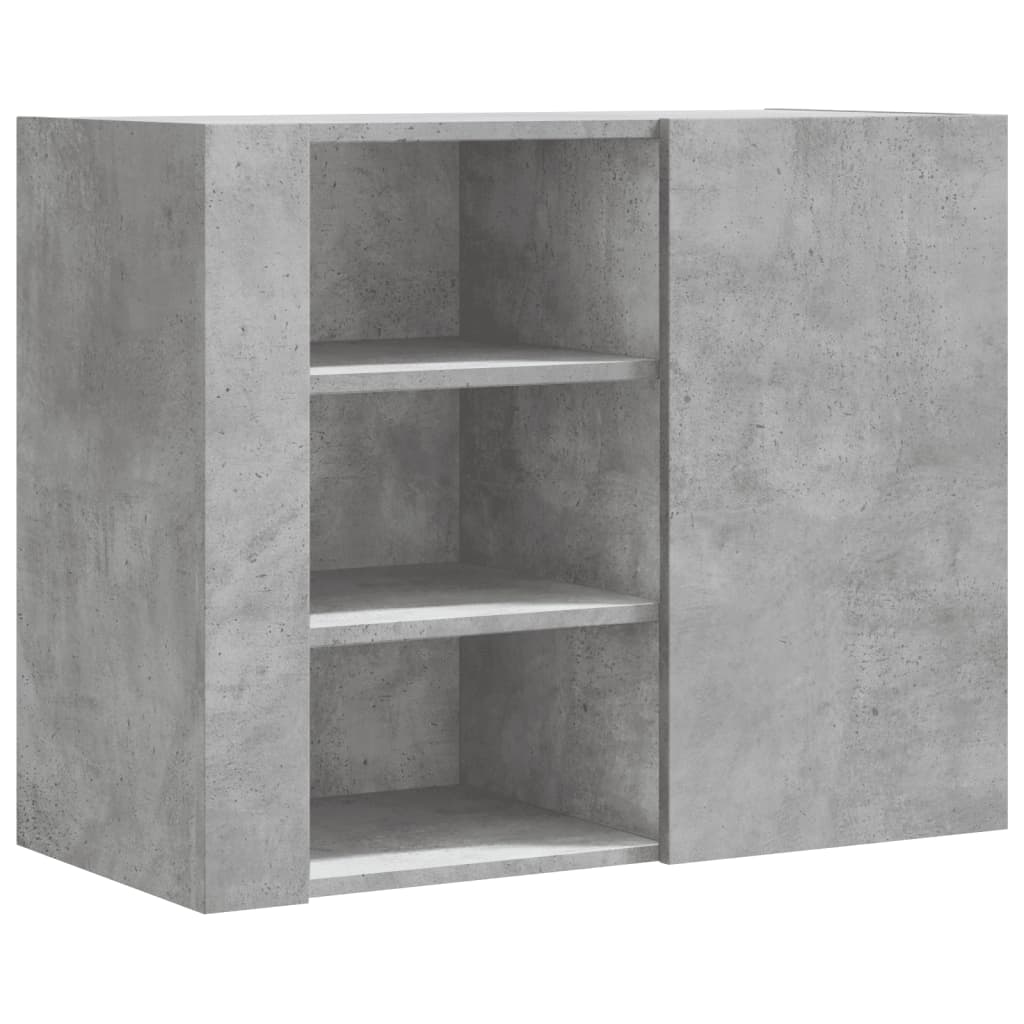 vidaXL Armadietto a Muro Grigio Cemento 75x35x60 cm in Truciolato