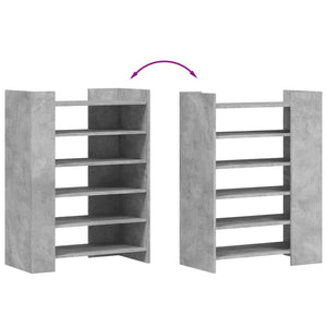 vidaXL Scarpiera Grigio Cemento 74,5x37,5x100 cm in Legno Multistrato