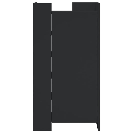 Scarpiera scarpiera mobile portaoggetti ingresso corridoio soggiorno 52 x 37,5 x 100 cm legno composito nero 02_0021978