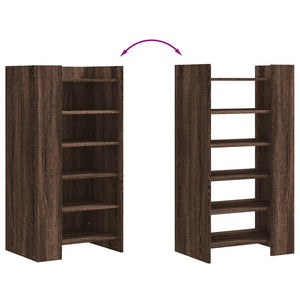 vidaXL Scarpiera Rovere Marrone 52x37,5x100 cm in Legno Multistrato