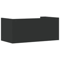 vidaXL Scaffale a Parete Nero 70,5x35x30,5 cm in Legno Multistrato