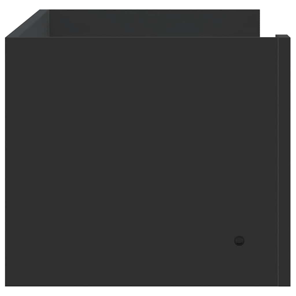 vidaXL Scaffale a Parete Nero 100x35x30,5 cm in Legno Multistrato