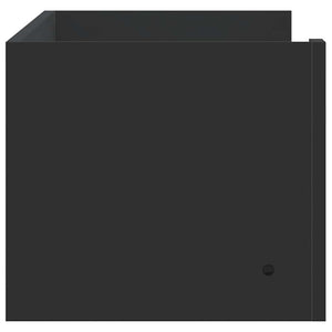 vidaXL Scaffale a Parete Nero 100x35x30,5 cm in Legno Multistrato