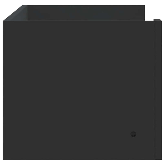 vidaXL Scaffale a Parete Nero 100x35x30,5 cm in Legno Multistrato