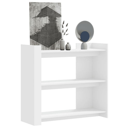 Tavolino Consolle-Tavolino da soggiorno-Tavolo Bianco 100x35x90 cm in Legno Multistrato