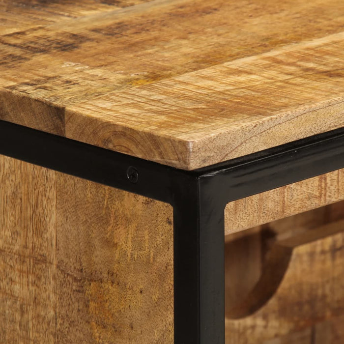 Portabottiglie per 9 Bottiglie 55x33x70 cm Legno Massello Mango 4009949