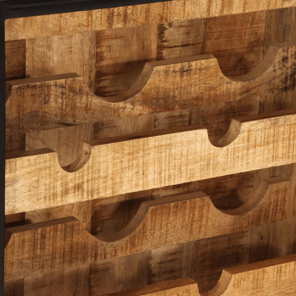 Portabottiglie per 9 Bottiglie 55x33x70 cm Legno Massello Mango 4009949