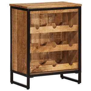 Portabottiglie per 9 Bottiglie 55x33x70 cm Legno Massello Mango 4009949