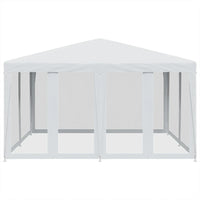 Tenda per Feste con 8 Pareti Laterali in Rete Bianco 4x4 m HDPE 4010061