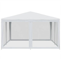 Tenda per Feste con 8 Pareti Laterali in Rete Bianco 4x4 m HDPE 4010061