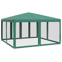 Tenda per Feste con 8 Pareti Laterali in Rete Verde 4x4 m HDPE 4010063