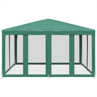 Tenda per Feste con 8 Pareti Laterali in Rete Verde 4x4 m HDPE 4010063