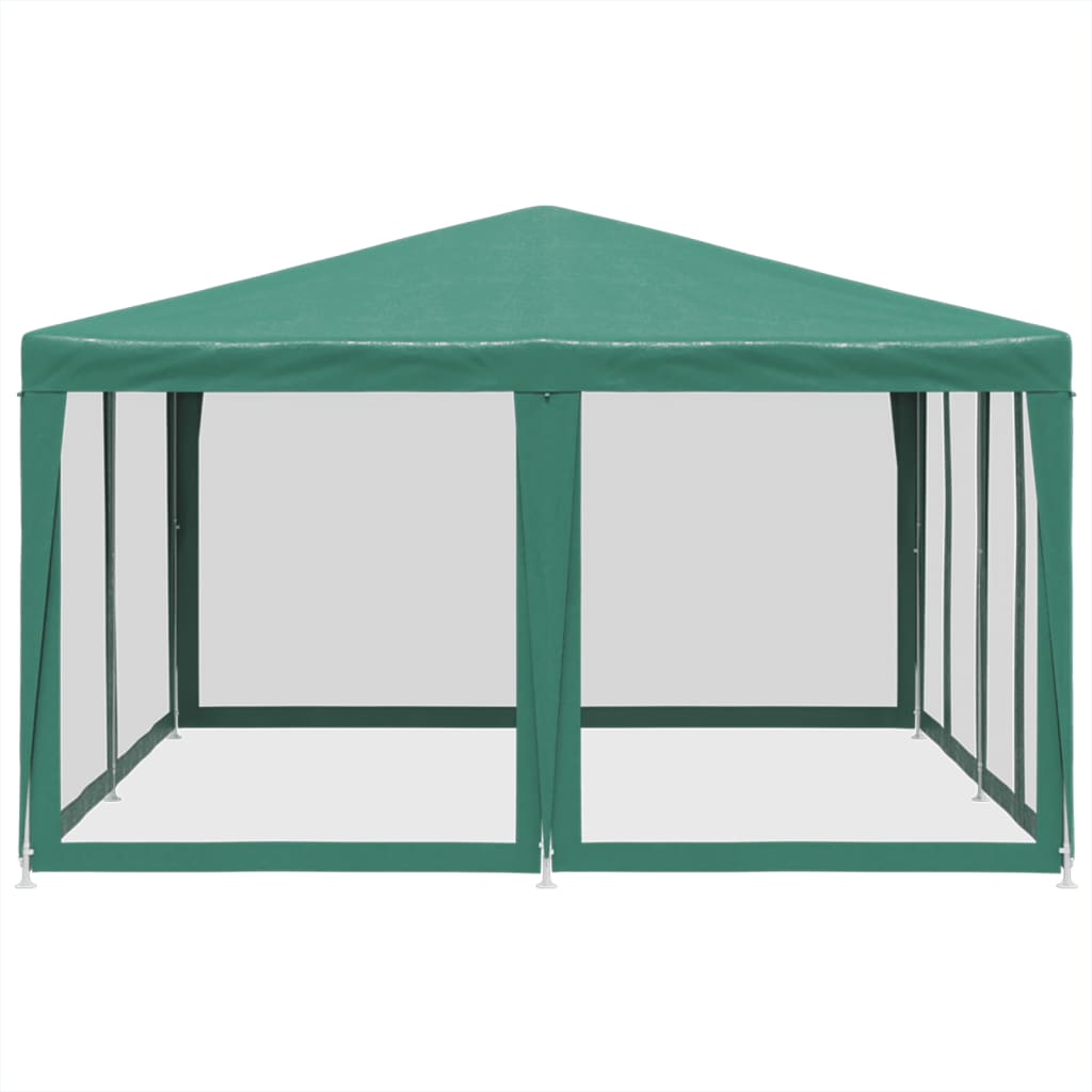 Tenda per Feste con 8 Pareti Laterali in Rete Verde 4x4 m HDPE 4010063