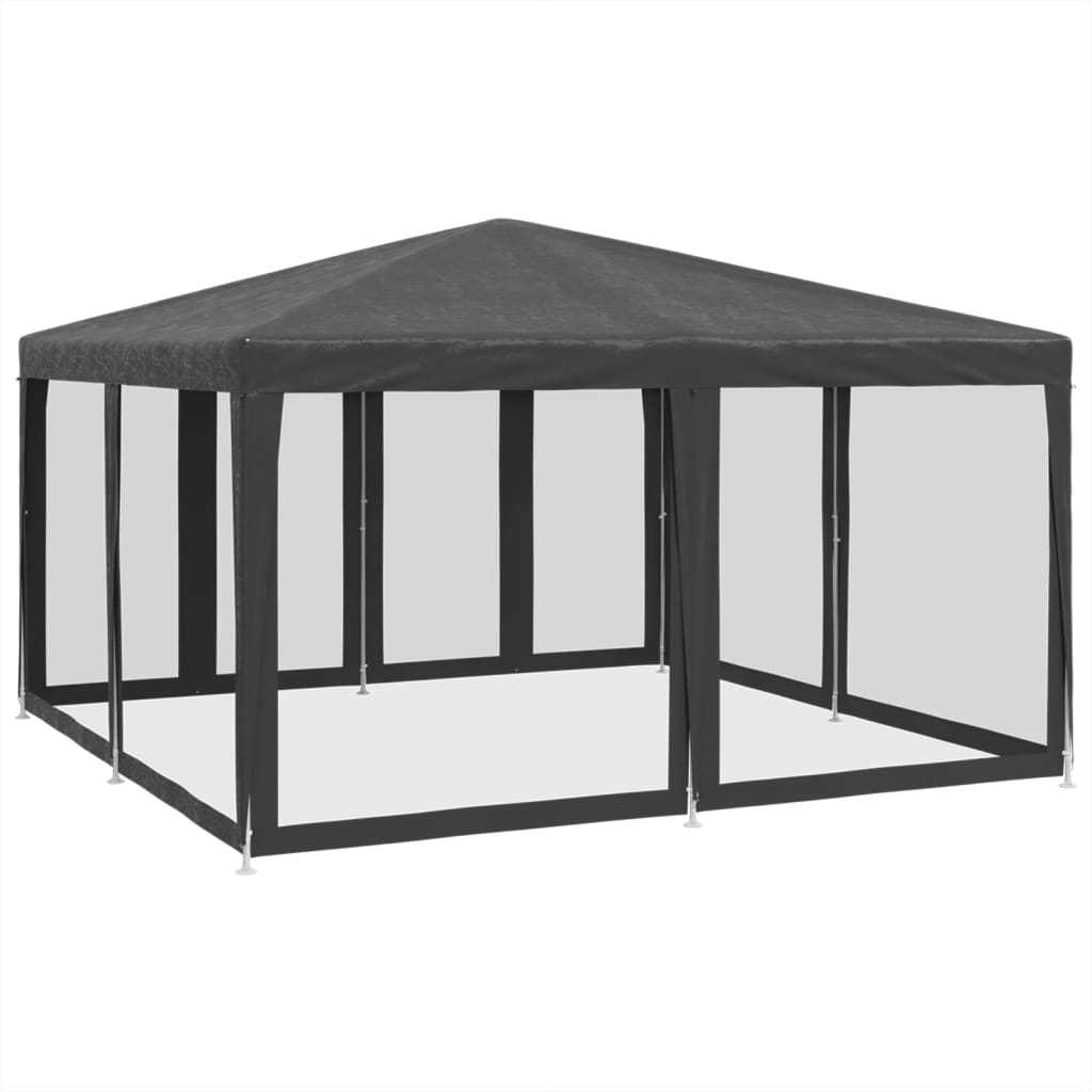 vidaXL Tenda per Feste con 8 Pareti in Rete Antracite 4x4 m in HDPE
