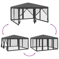 vidaXL Tenda per Feste con 8 Pareti in Rete Antracite 4x4 m in HDPE