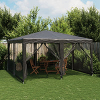 vidaXL Tenda per Feste con 8 Pareti in Rete Antracite 4x4 m in HDPE