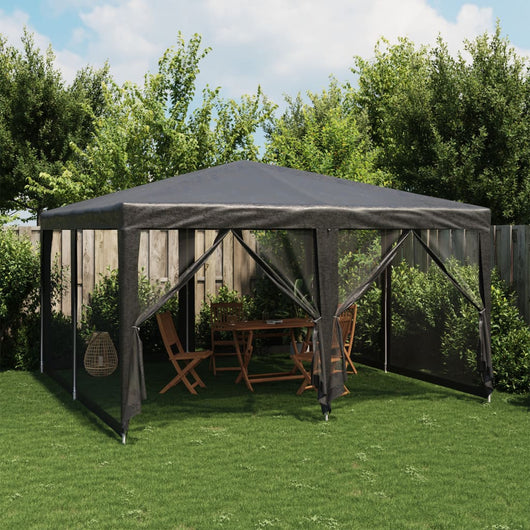 vidaXL Tenda per Feste con 8 Pareti in Rete Antracite 4x4 m in HDPE