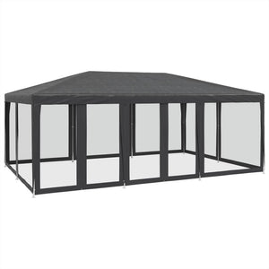 Tenda per Feste con 10 Pareti in Rete Antracite 6x4 m in HDPE 4010069