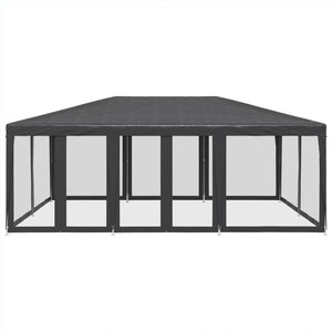 Tenda per Feste con 10 Pareti in Rete Antracite 6x4 m in HDPE 4010069