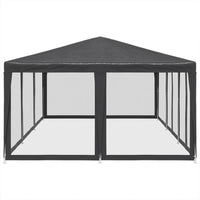 Tenda per Feste con 10 Pareti in Rete Antracite 6x4 m in HDPE