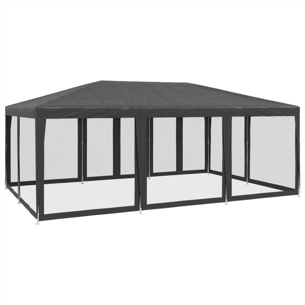 Tenda per Feste con 10 Pareti in Rete Antracite 6x4 m in HDPE 4010069