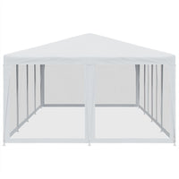 Tenda per Feste con 12 Pareti Laterali in Rete Bianco 8x4m HDPE 4010071
