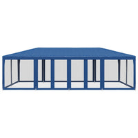 vidaXL Tenda per Feste con 12 Pareti Laterali in Rete Blu 8x4 m HDPE