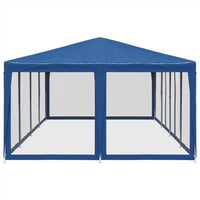Tenda per Feste con 12 Pareti Laterali in Rete Blu 8x4 m HDPE 4010072