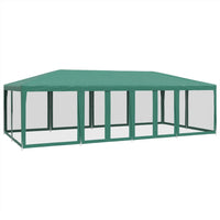 Tenda per Feste con 12 Pareti Laterali in Rete Verde 8x4 m HDPE 4010073