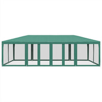 Tenda per Feste con 12 Pareti Laterali in Rete Verde 8x4 m HDPE 4010073