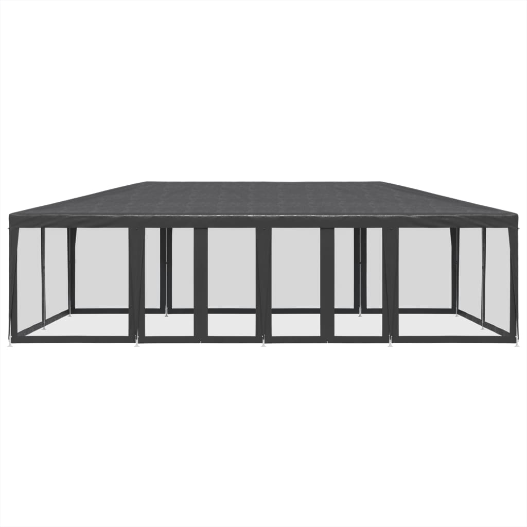 Tenda per Feste con 12 Pareti in Rete Antracite 8x4 m in HDPE 4010074