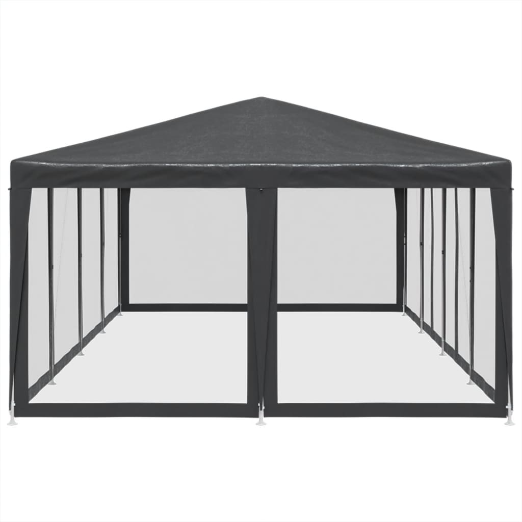 Tenda per Feste con 12 Pareti in Rete Antracite 8x4 m in HDPE 4010074