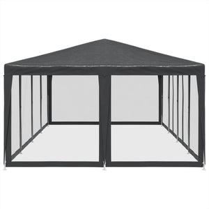 Tenda per Feste con 12 Pareti in Rete Antracite 8x4 m in HDPE 4010074
