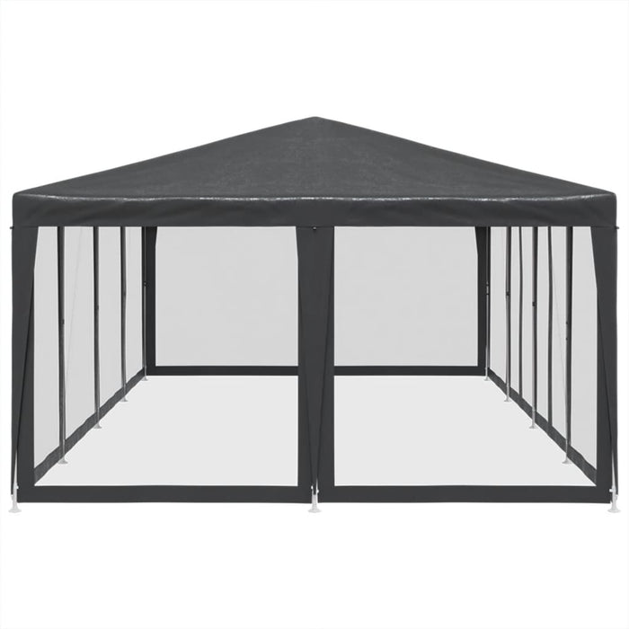 Tenda per Feste con 12 Pareti in Rete Antracite 8x4 m in HDPE 4010074