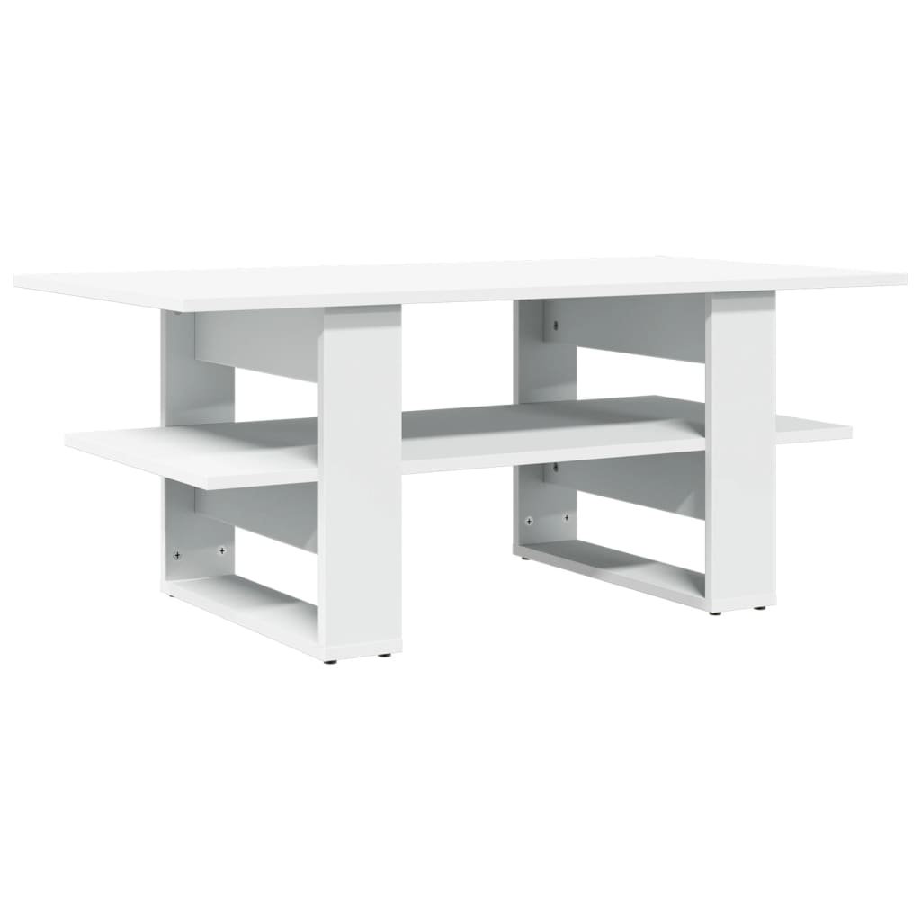 Tavolino da Salotto Bianco 102x55x42 cm in Legno Multistrato 823261