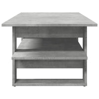Tavolino Salotto Grigio Cemento 102x55x42 cm Legno Multistrato 823265
