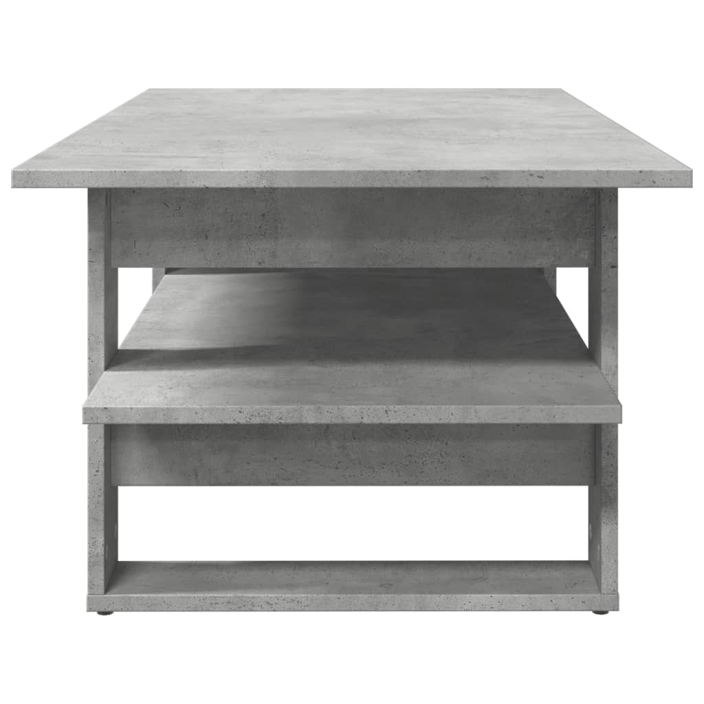 Tavolino Salotto Grigio Cemento 102x55x42 cm Legno Multistrato