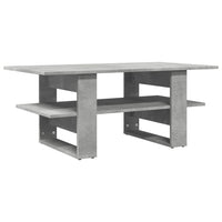 Tavolino Salotto Grigio Cemento 102x55x42 cm Legno Multistrato 823265