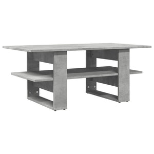 Tavolino Salotto Grigio Cemento 102x55x42 cm Legno Multistrato