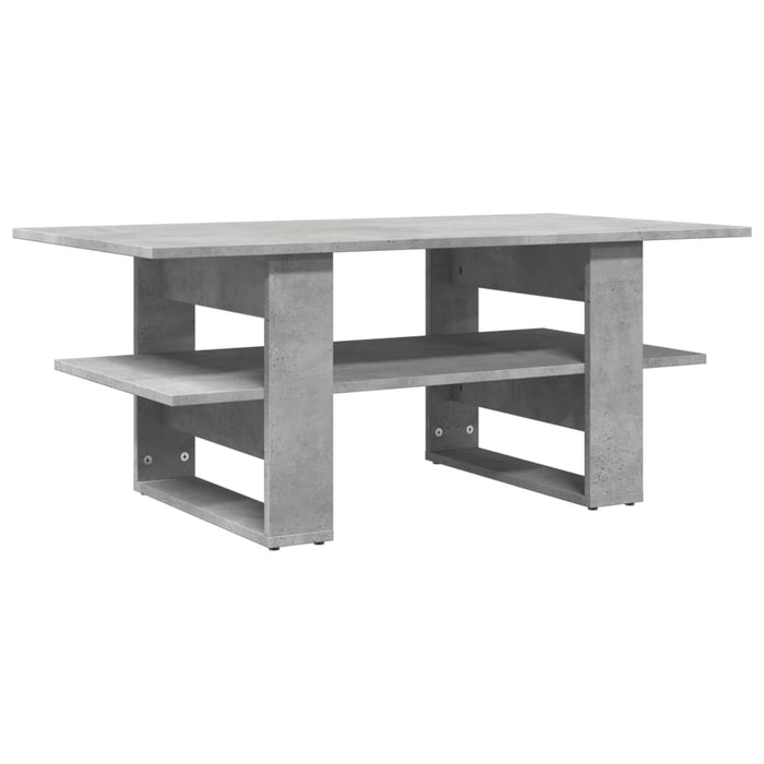 Tavolino Salotto Grigio Cemento 102x55x42 cm Legno Multistrato