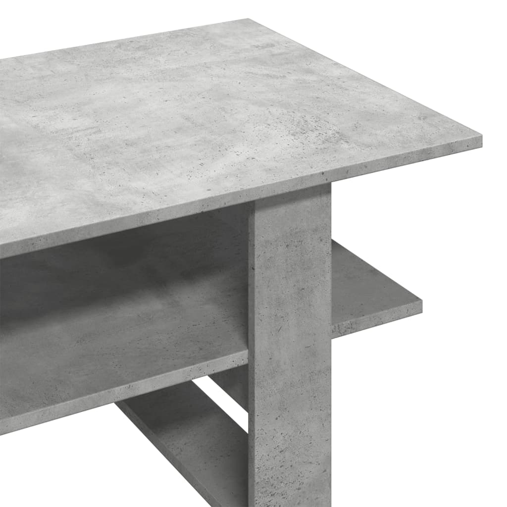 Tavolino Salotto Grigio Cemento 102x55x42 cm Legno Multistrato