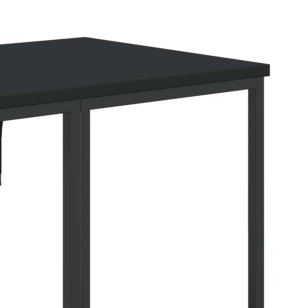 vidaXL Appendiabiti con Scaffali Nero in Legno Multistrato