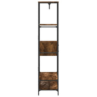 Appendiabiti con Scaffali Rovere Fumo in Legno Multistrato 847861