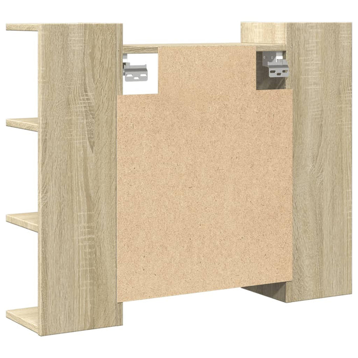 Mobile Bagno con Specchio Rovere Sonoma 80x20,5x64 Multistrato 849603