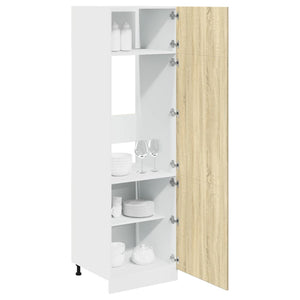 Mobile per Frigo Rovere Sonoma 60x57x207 cm Legno Multistrato 849626