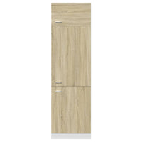 Mobile per Frigo Rovere Sonoma 60x57x207 cm Legno Multistrato 849626