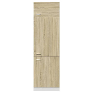 Mobile per Frigo Rovere Sonoma 60x57x207 cm Legno Multistrato 849626