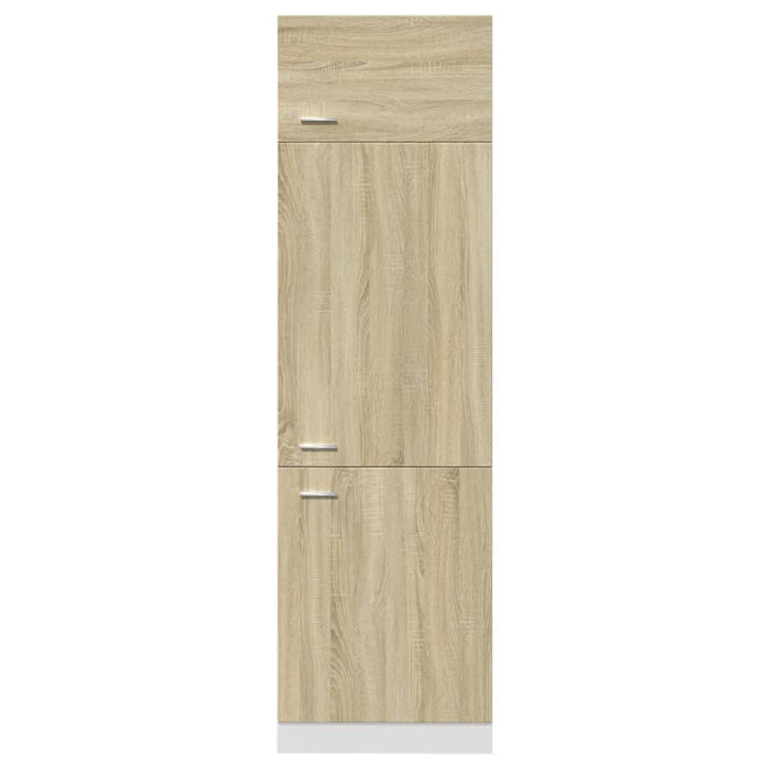 Mobile per Frigo Rovere Sonoma 60x57x207 cm Legno Multistrato 849626