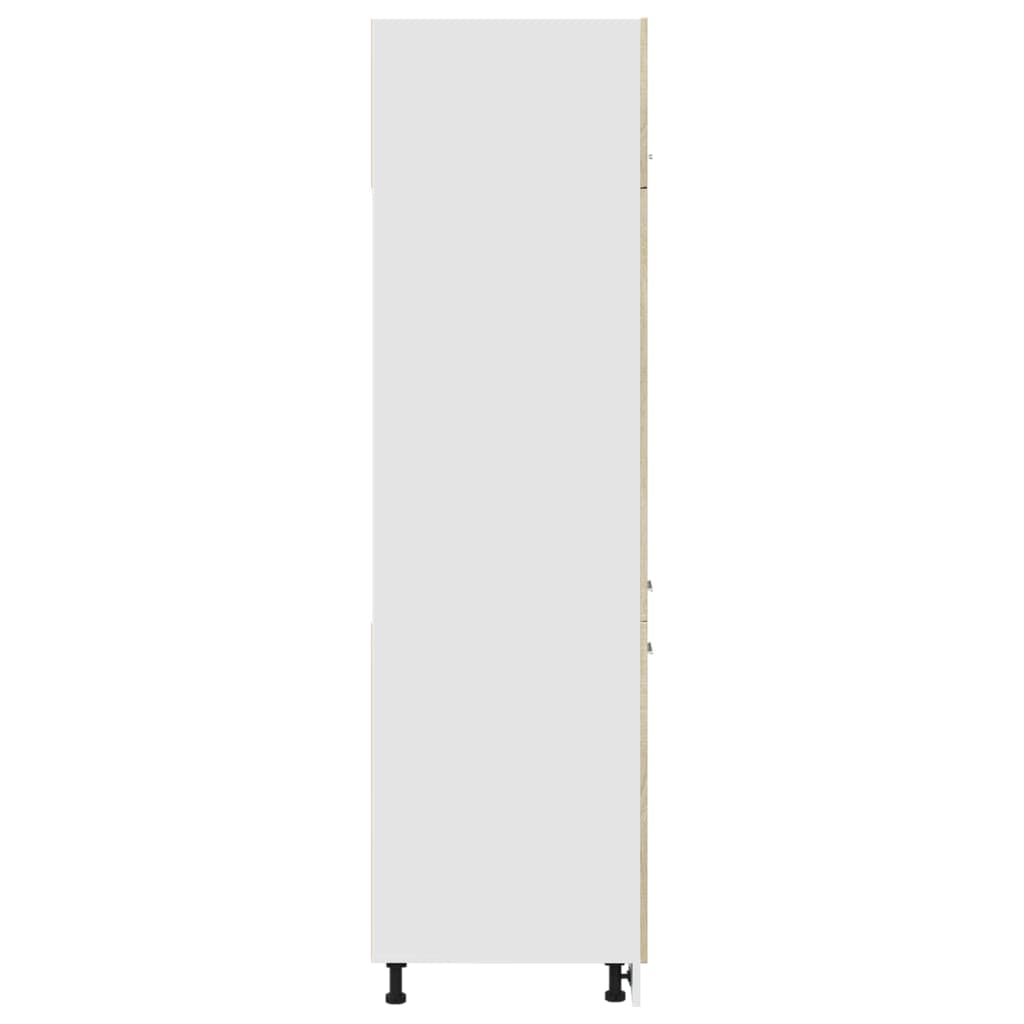 Mobile per Frigo Rovere Sonoma 60x57x207 cm Legno Multistrato 849626